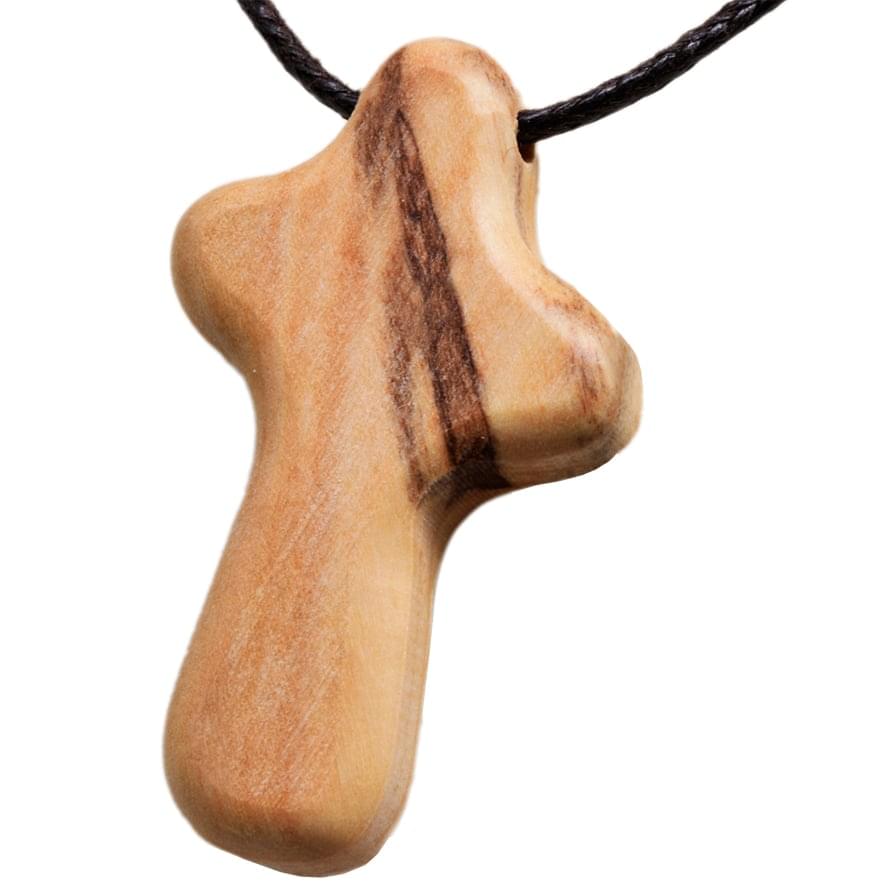 Olive Wood ‘Comfort Cross’ Pendant - Image 2
