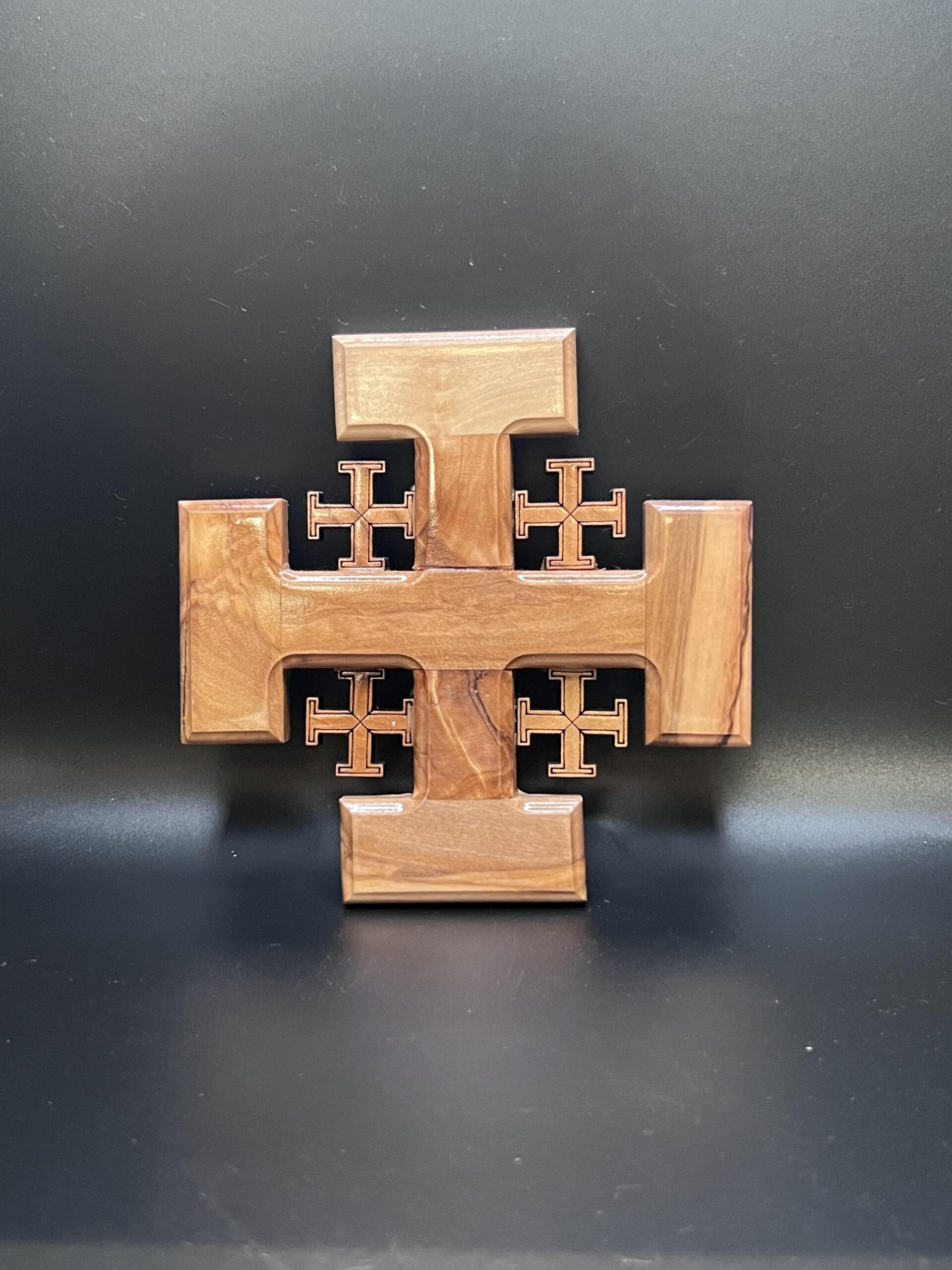Medium Olive Wood ‘Jerusalem Cross’